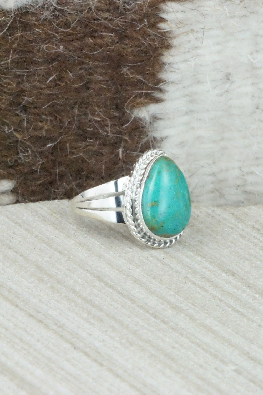 Turquoise & Sterling Silver Ring - Jamie Saunders - Size 6.25