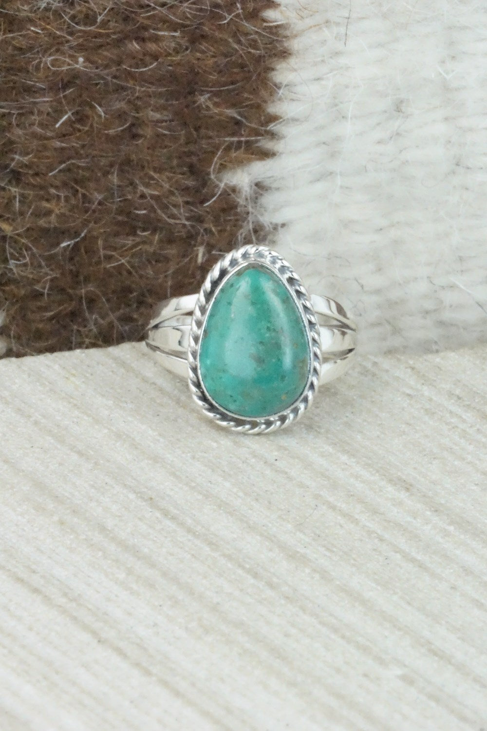 Turquoise & Sterling Silver Ring - Jamie Saunders - Size 7.25