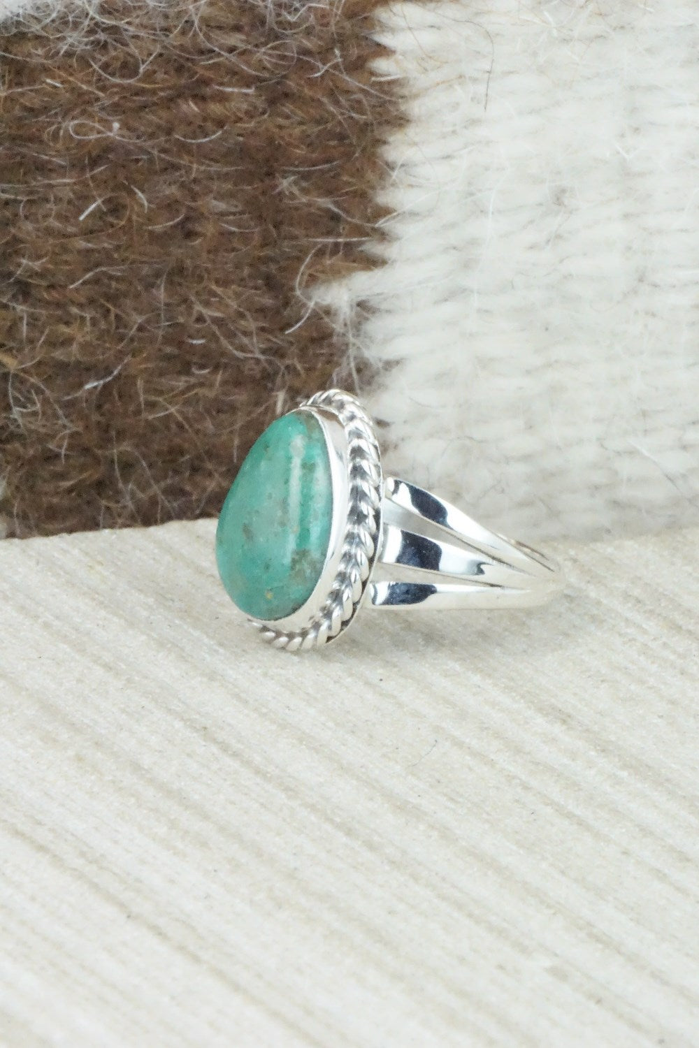 Turquoise & Sterling Silver Ring - Jamie Saunders - Size 7.25