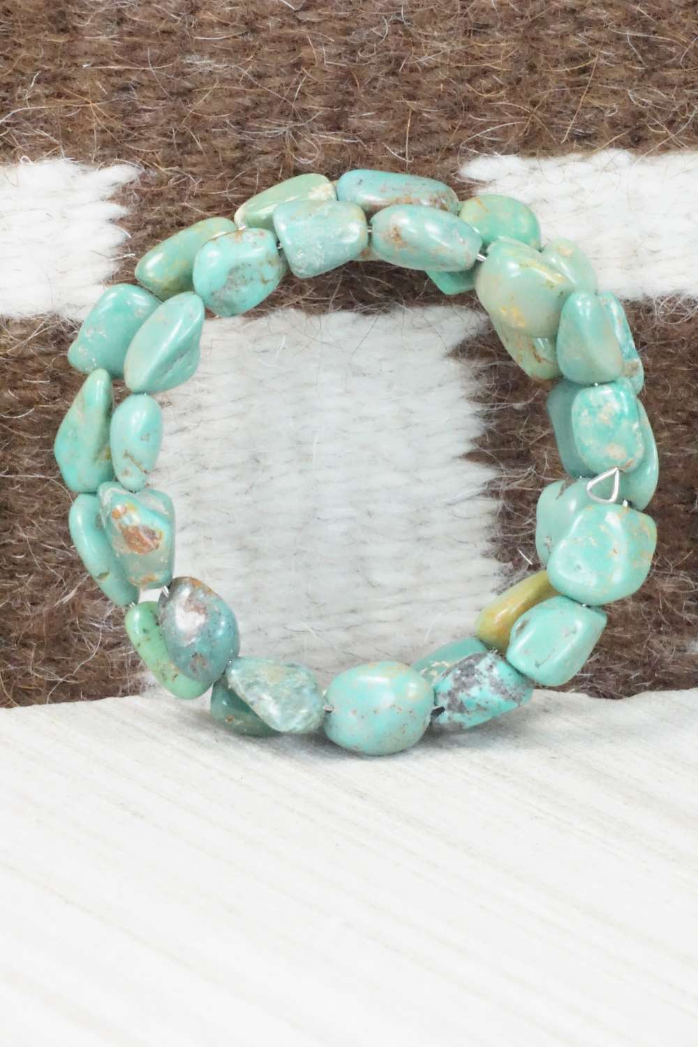 Turquoise & Sterling Silver Bracelet - Doreen Jake