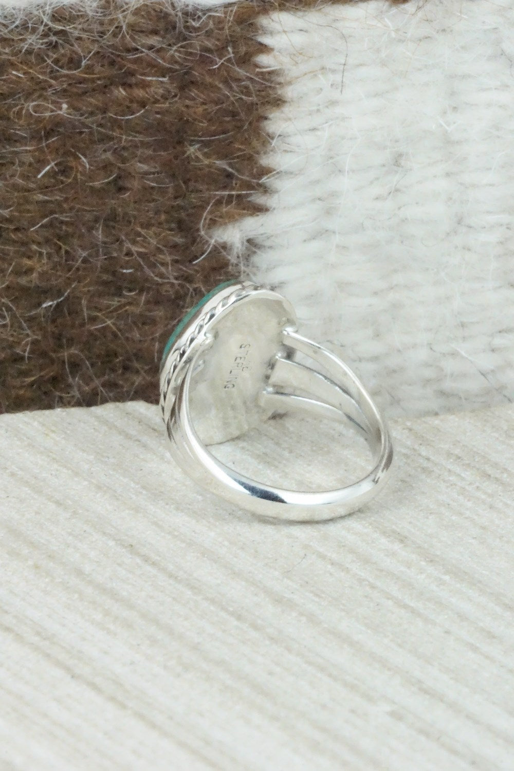 Turquoise & Sterling Silver Ring - Jamie Saunders - Size 7.25