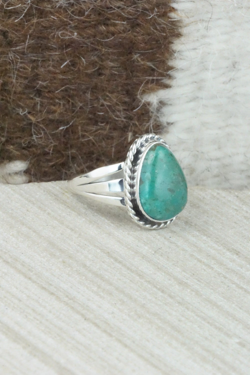 Turquoise & Sterling Silver Ring - Jamie Saunders - Size 7.25