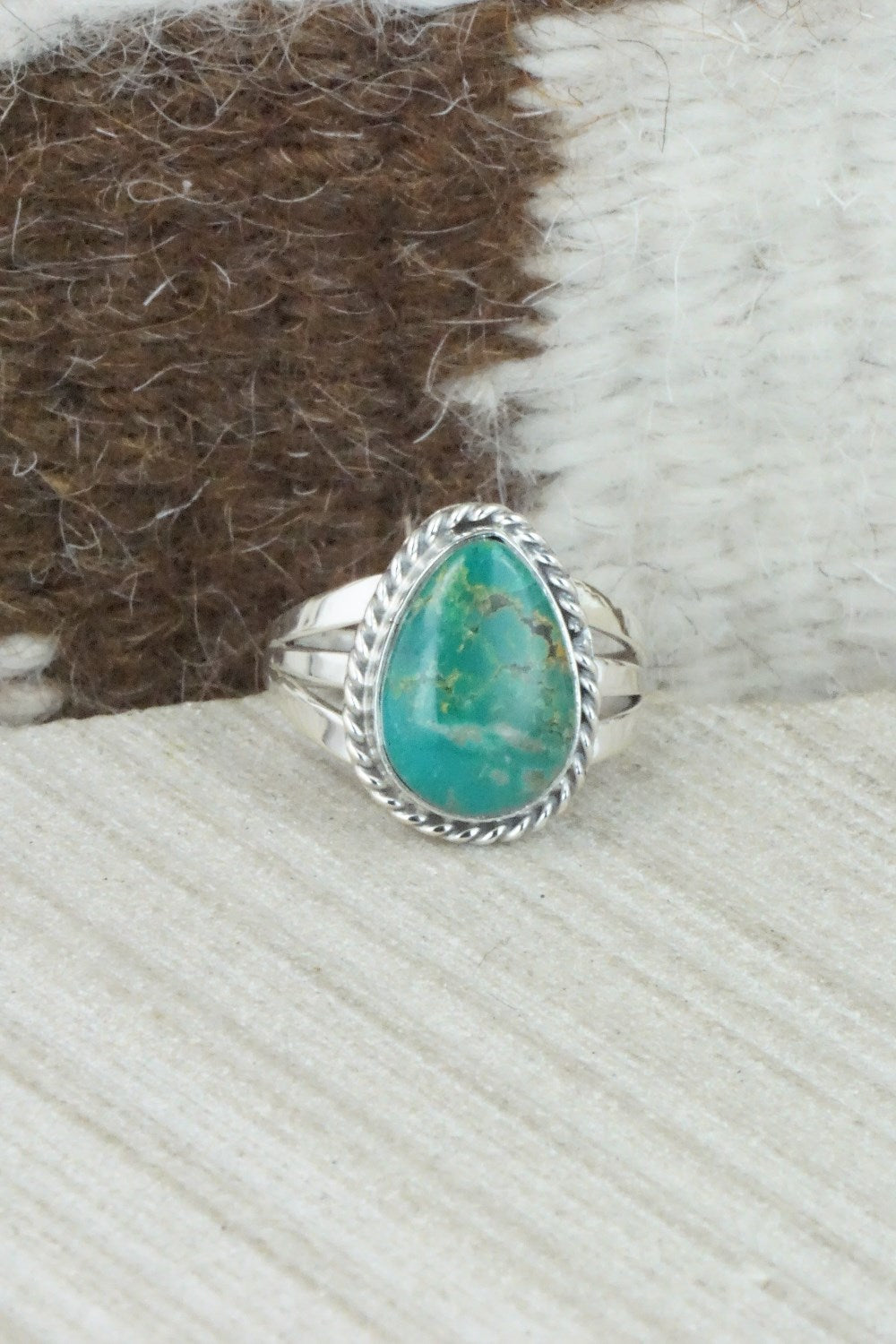 Turquoise & Sterling Silver Ring - Jamie Saunders - Size 7.25