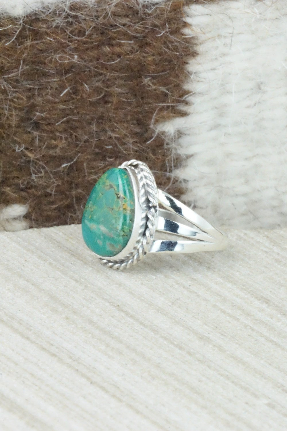 Turquoise & Sterling Silver Ring - Jamie Saunders - Size 7.25
