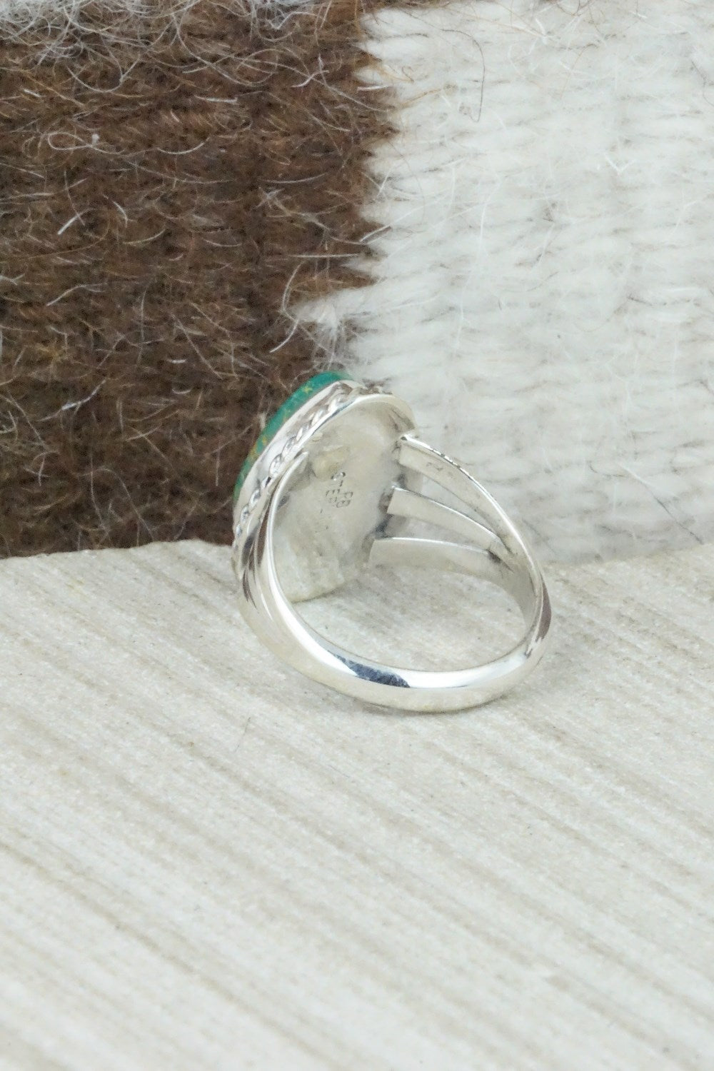 Turquoise & Sterling Silver Ring - Jamie Saunders - Size 7.25