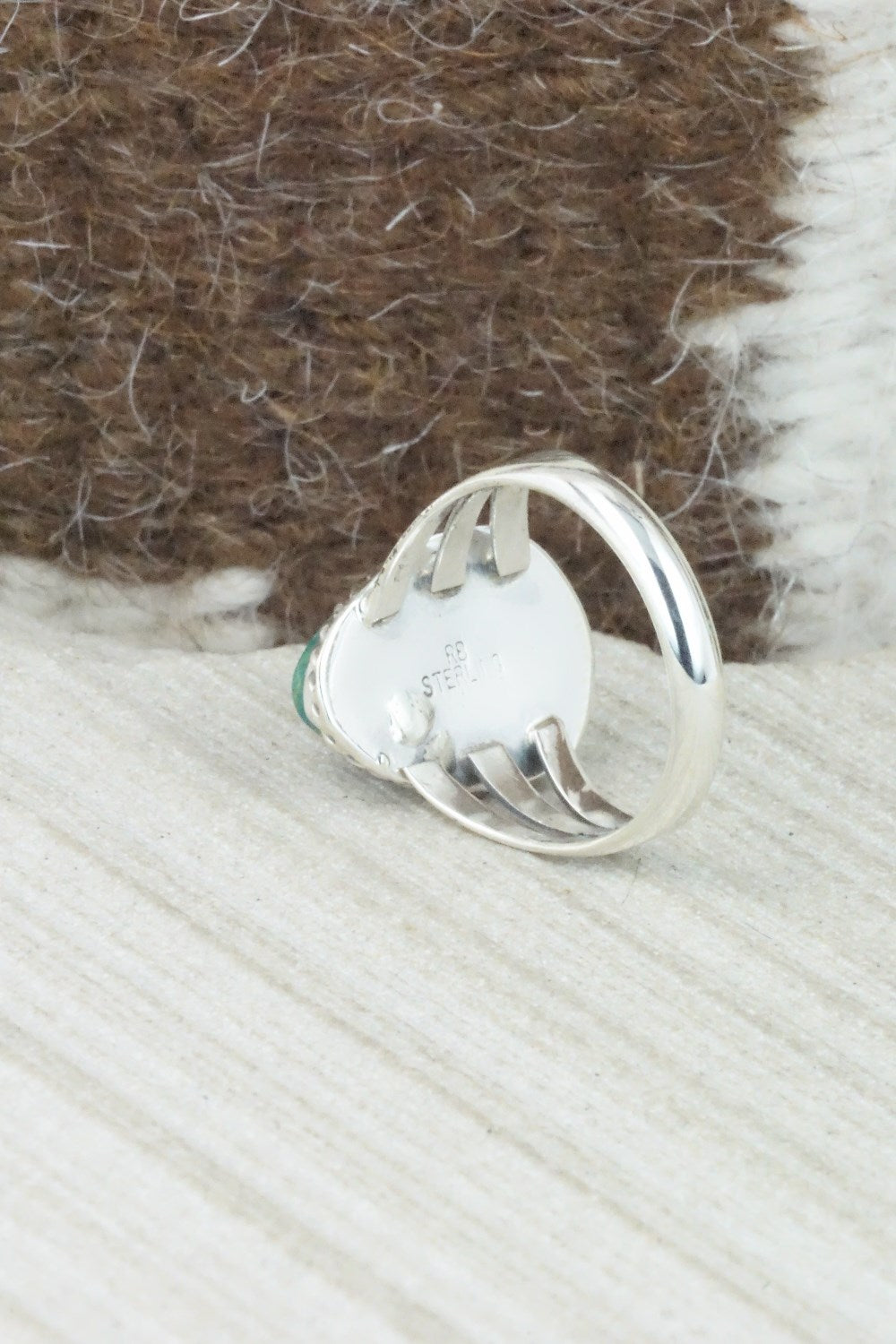 Turquoise & Sterling Silver Ring - Jamie Saunders - Size 7.25