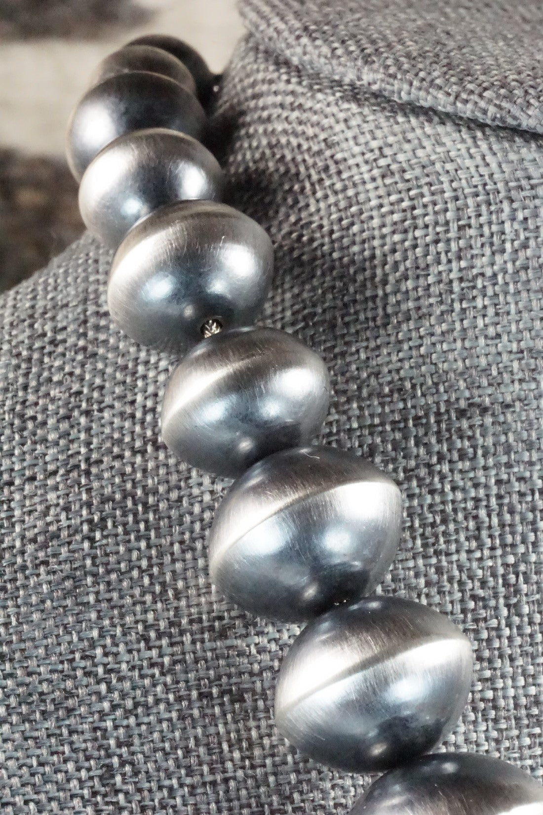 Sterling Silver Navajo Pearl Necklace & Earrings - Tonisha Haley