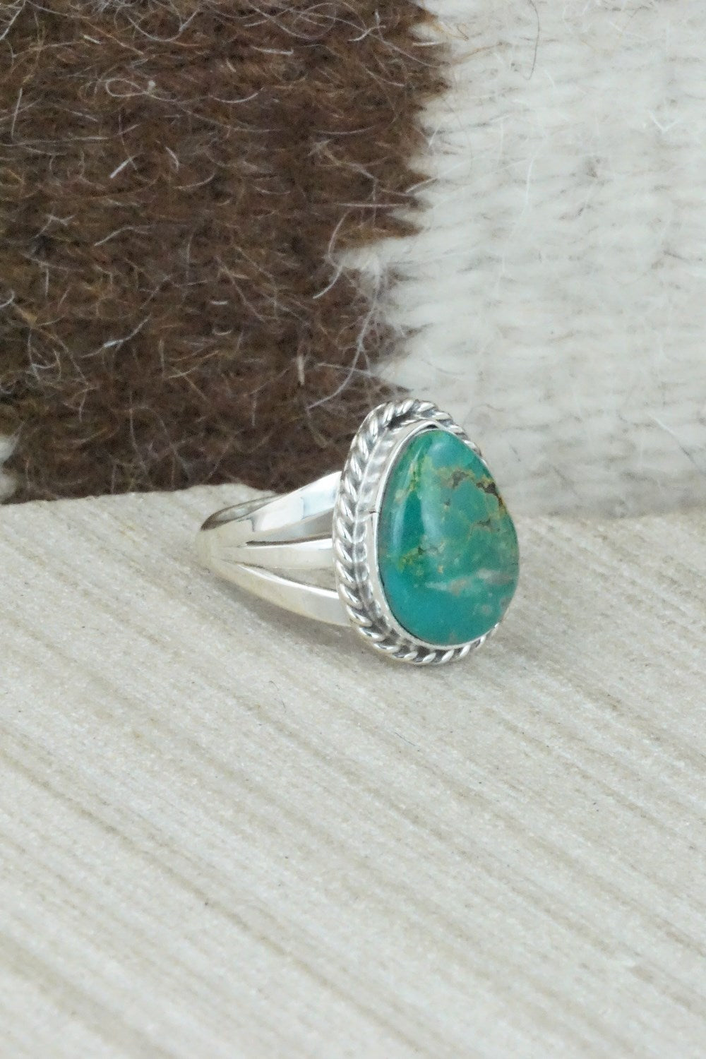 Turquoise & Sterling Silver Ring - Jamie Saunders - Size 7.25