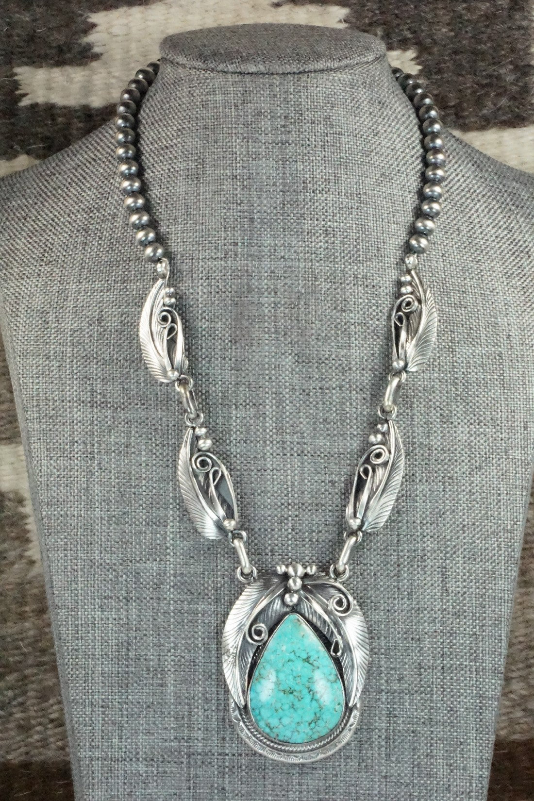 Turquoise & Sterling Silver Necklace - Davey Morgan