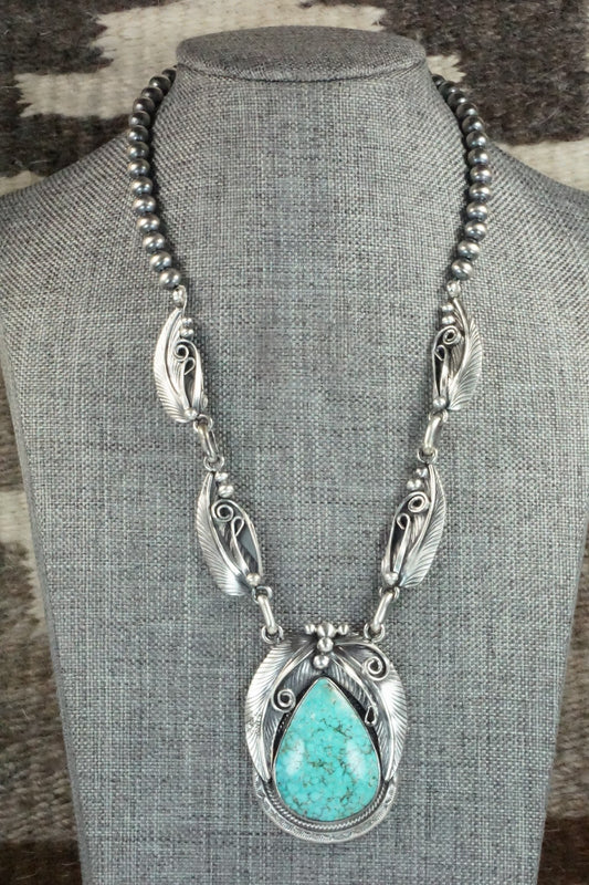 Turquoise & Sterling Silver Necklace - Davey Morgan