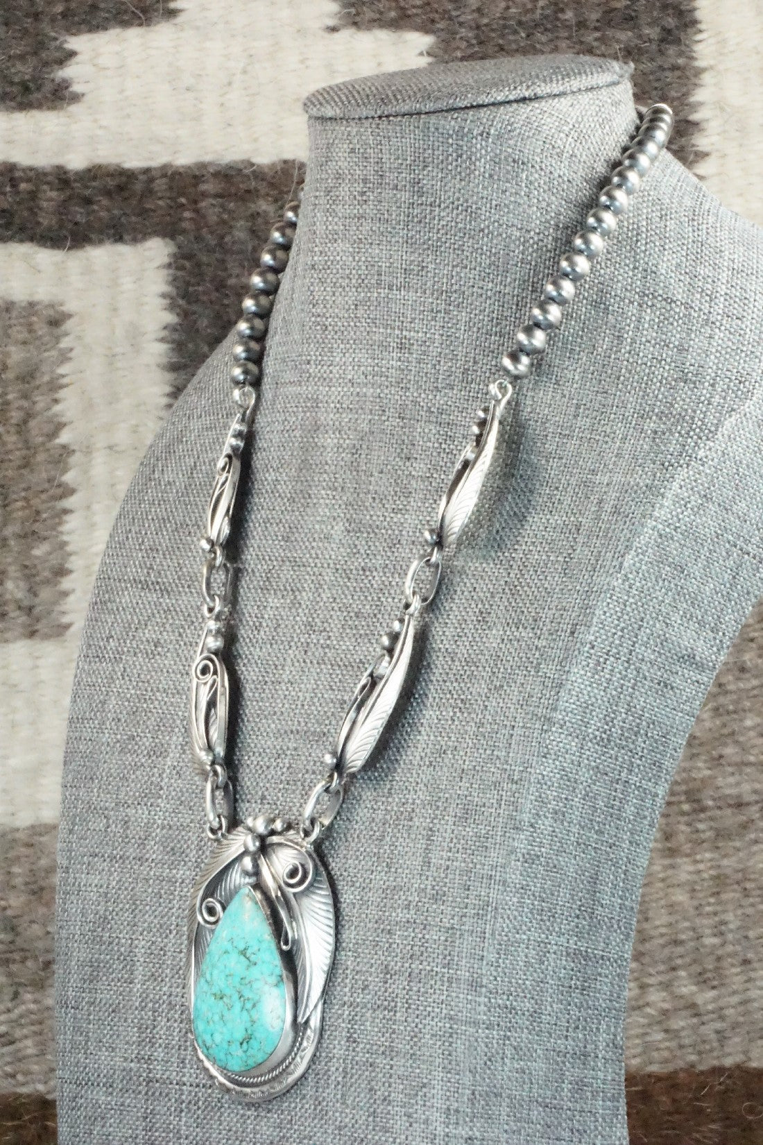 Turquoise & Sterling Silver Necklace - Davey Morgan