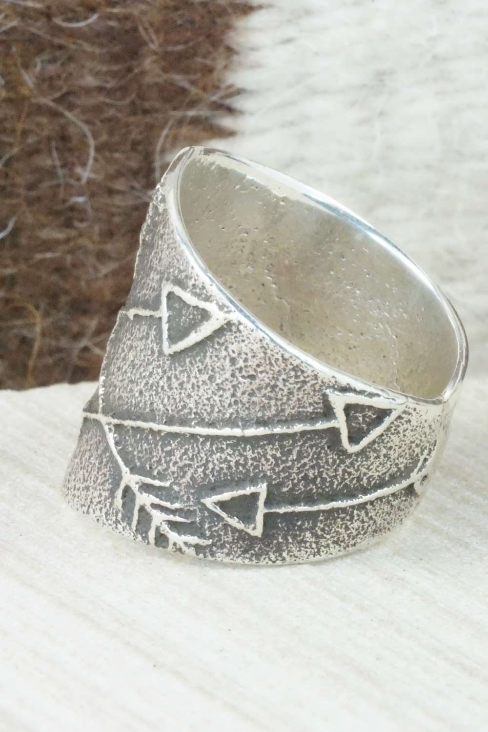 Sterling Silver Ring - Delbert Arviso - Size 14.5