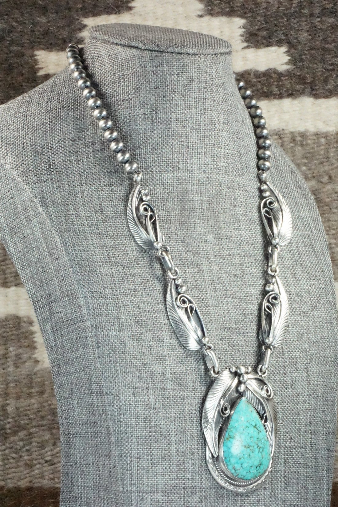 Turquoise & Sterling Silver Necklace - Davey Morgan