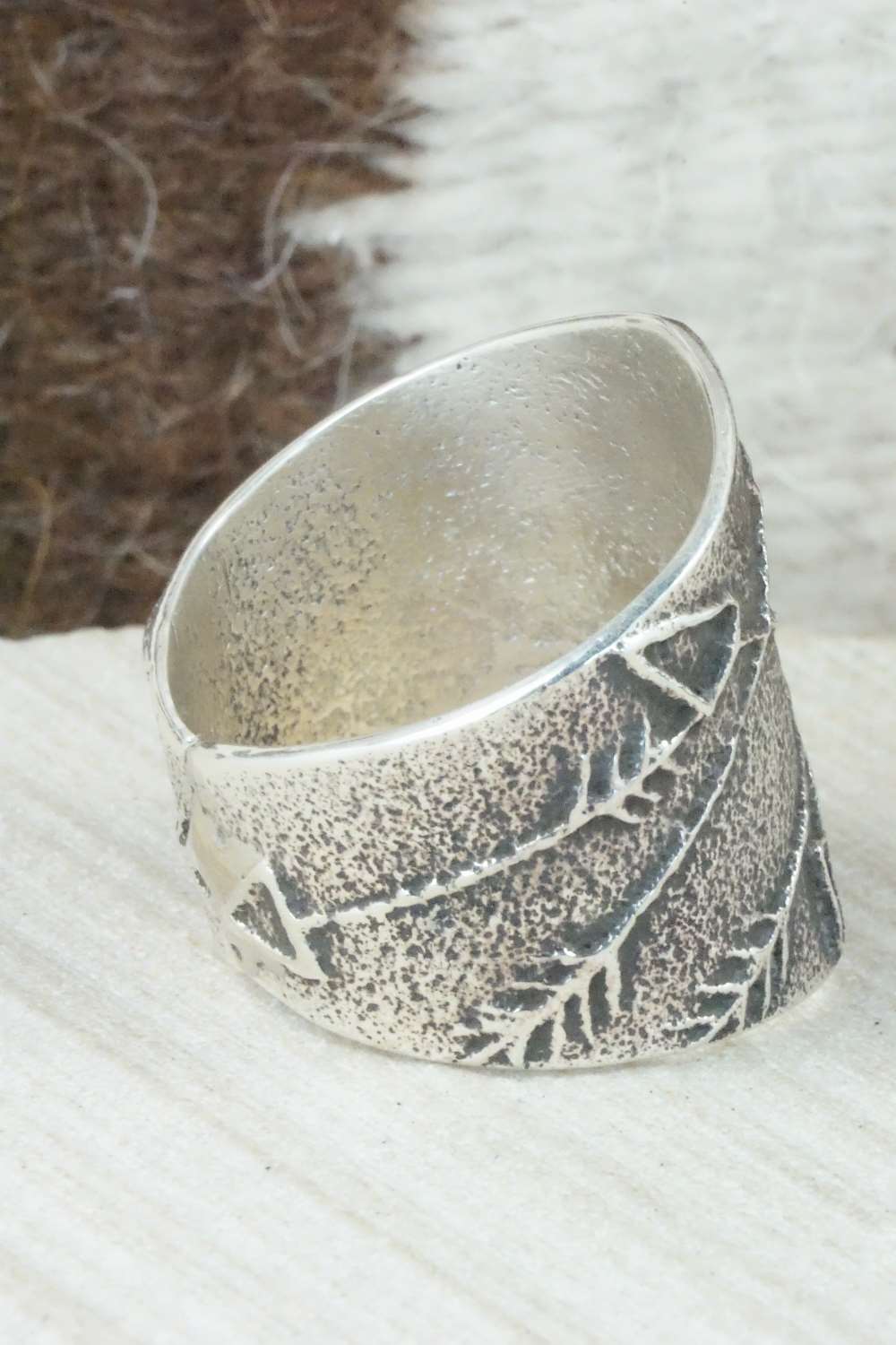 Sterling Silver Ring - Delbert Arviso - Size 14.5