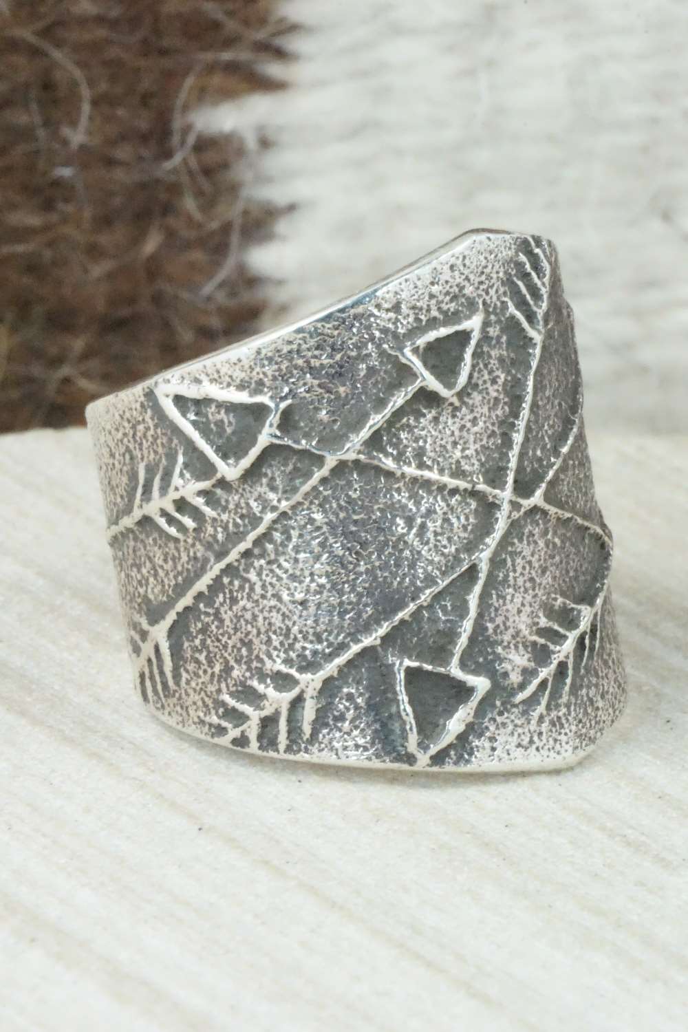 Sterling Silver Ring - Delbert Arviso - Size 14.5