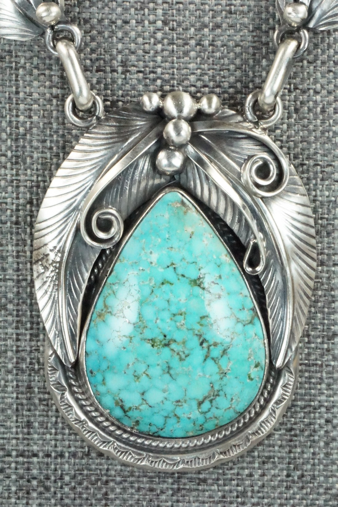 Turquoise & Sterling Silver Necklace - Davey Morgan