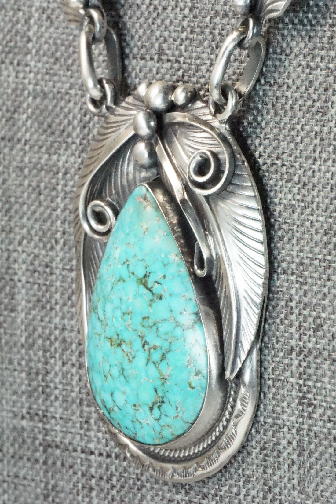 Turquoise & Sterling Silver Necklace - Davey Morgan