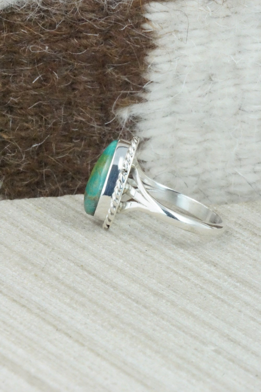 Turquoise & Sterling Silver Ring - Jamie Saunders - Size 8.25