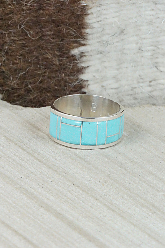 Turquoise & Sterling Silver Ring - Bernard Cachini - Size 10