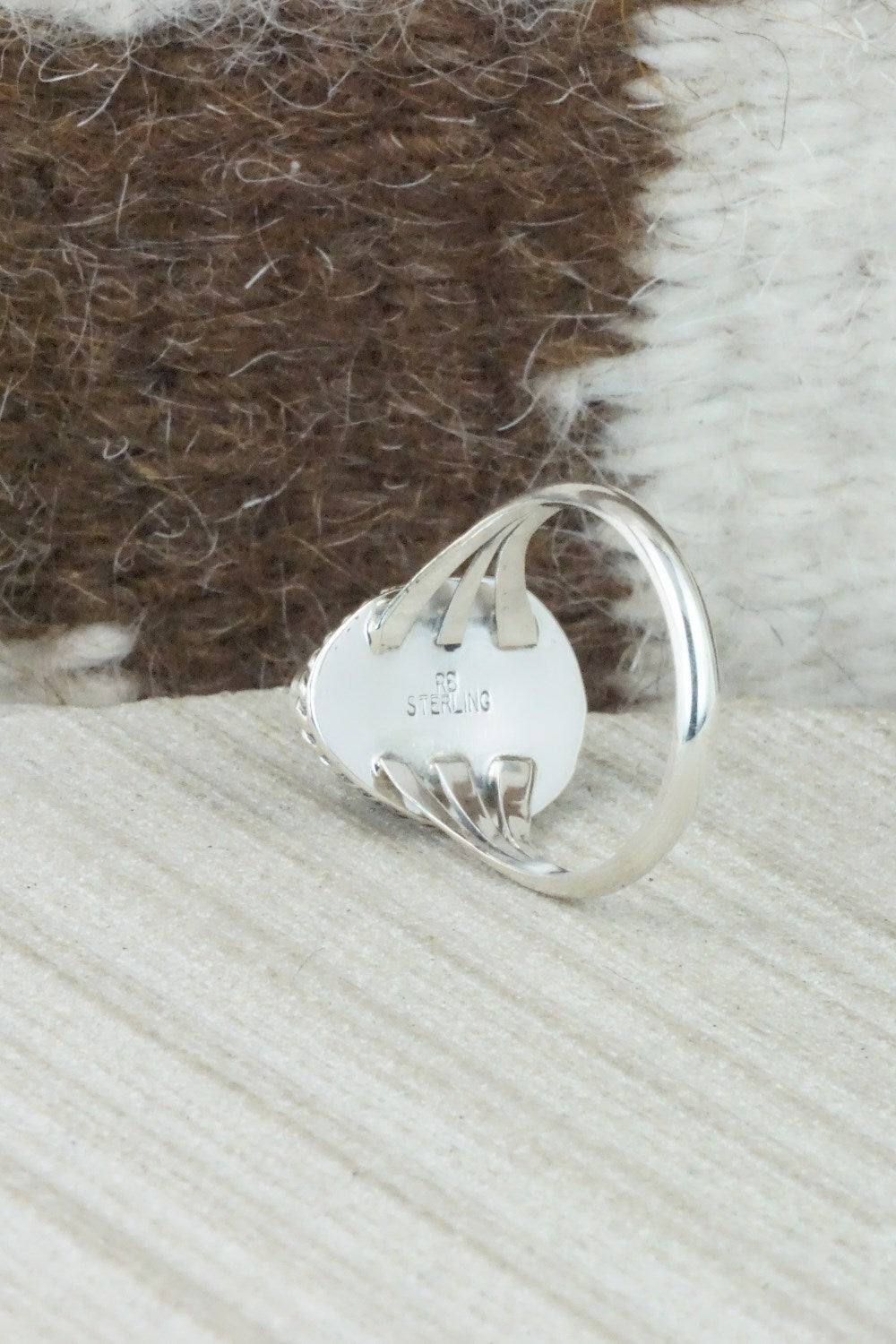 Turquoise & Sterling Silver Ring - Jamie Saunders - Size 8.25