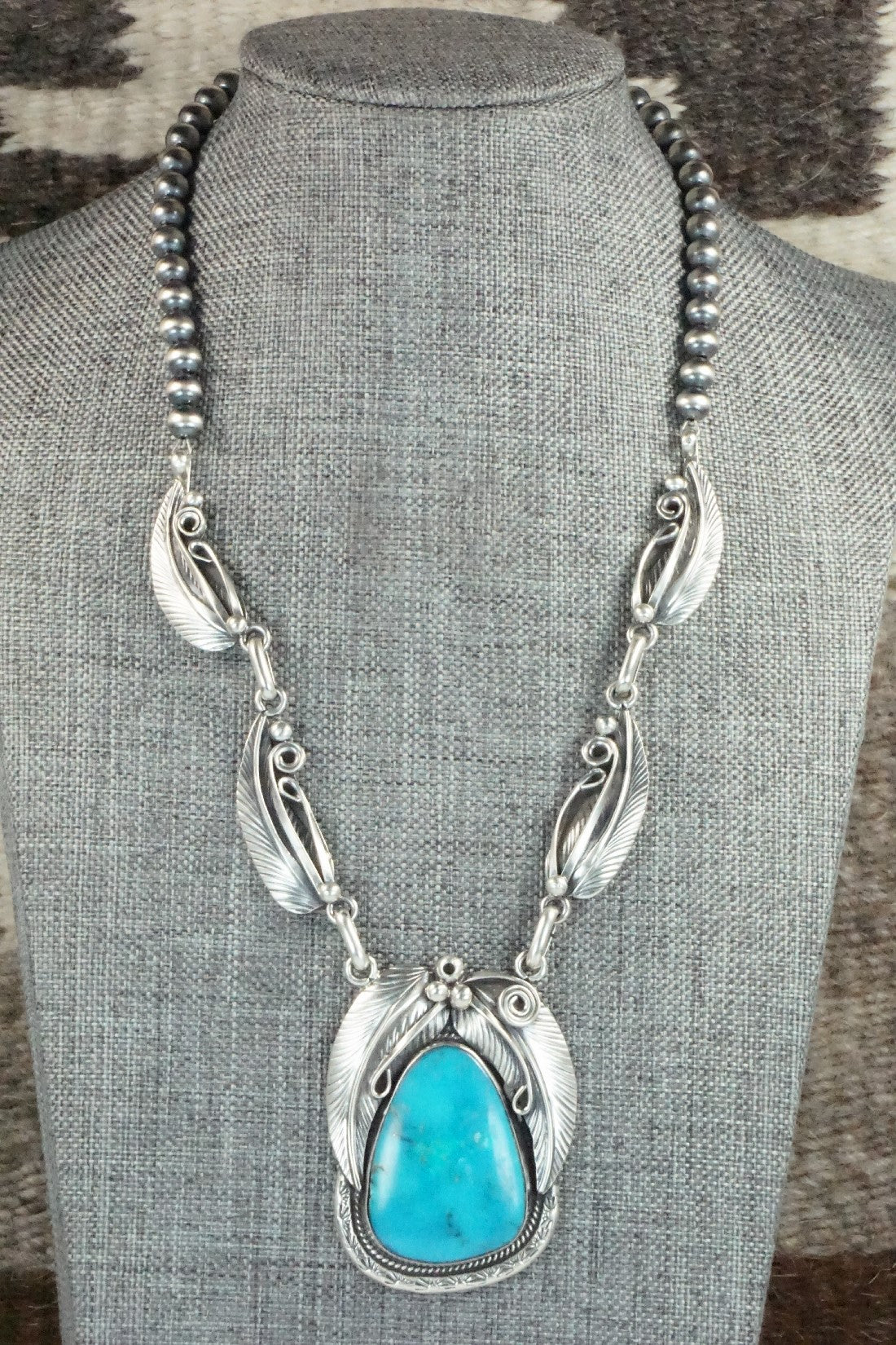 Turquoise & Sterling Silver Necklace - Davey Morgan