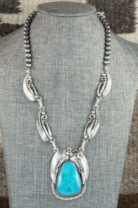 Turquoise & Sterling Silver Necklace - Davey Morgan