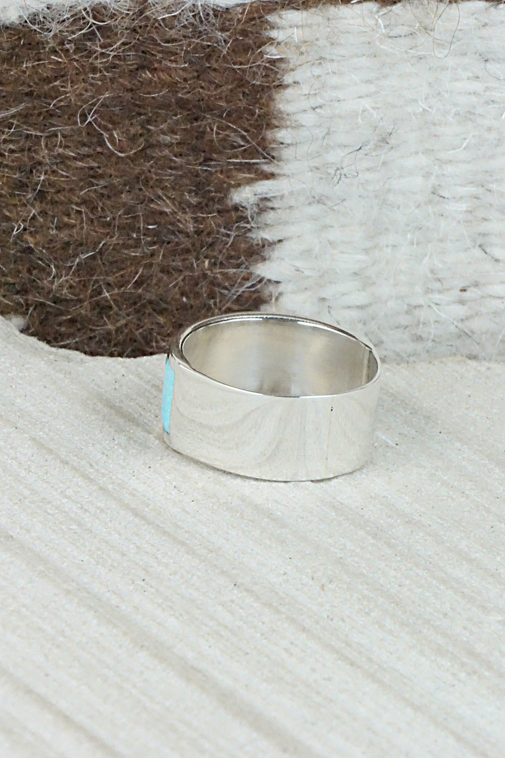 Turquoise & Sterling Silver Ring - Bernard Cachini - Size 10