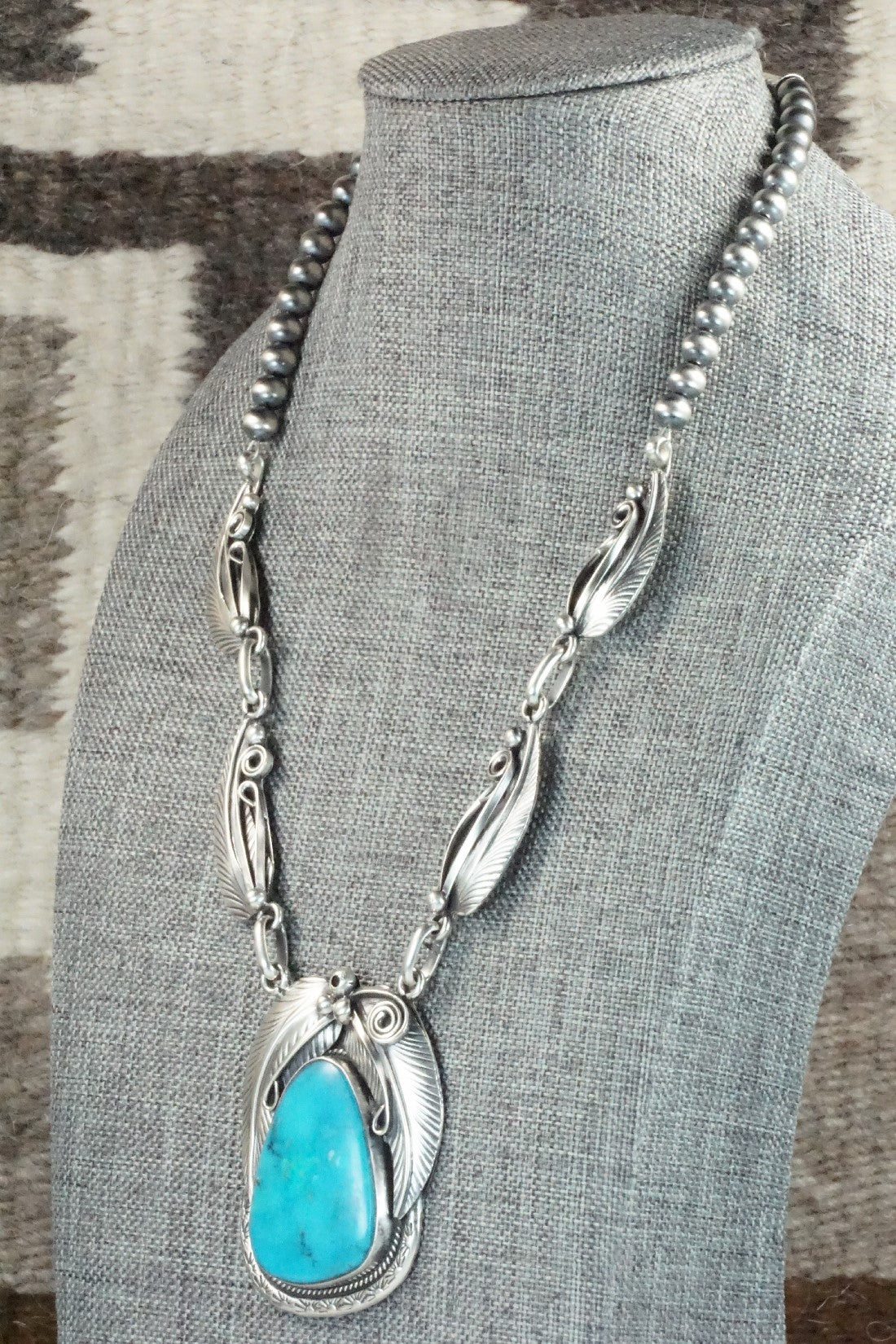 Turquoise & Sterling Silver Necklace - Davey Morgan