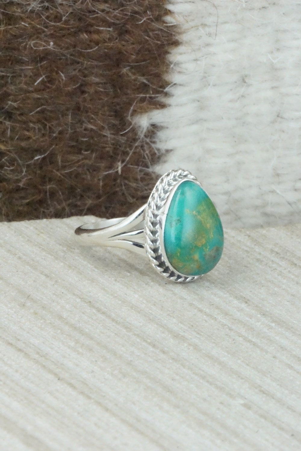 Turquoise & Sterling Silver Ring - Jamie Saunders - Size 8.25