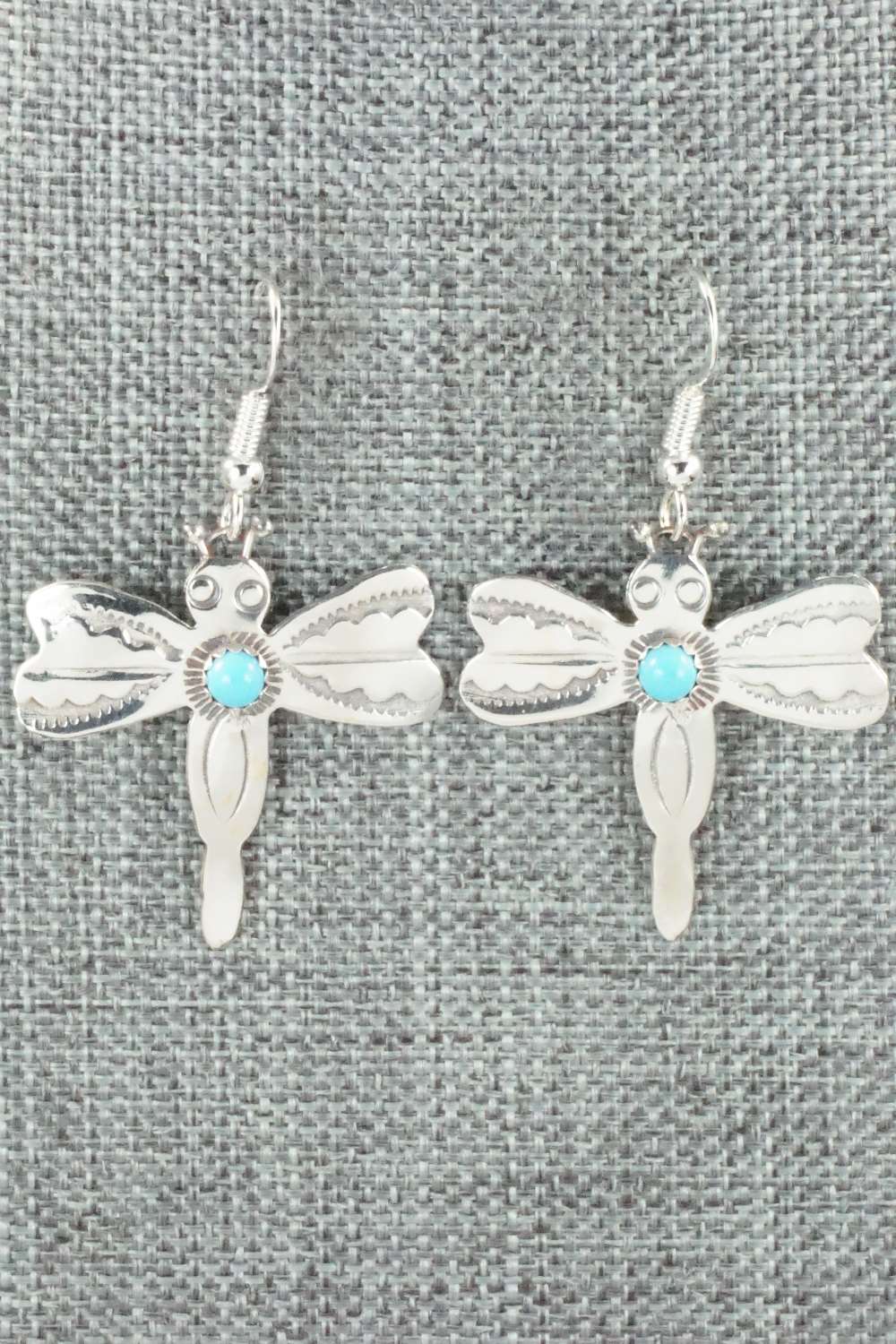 Turquoise & Sterling Silver Earrings - Lucille Platero