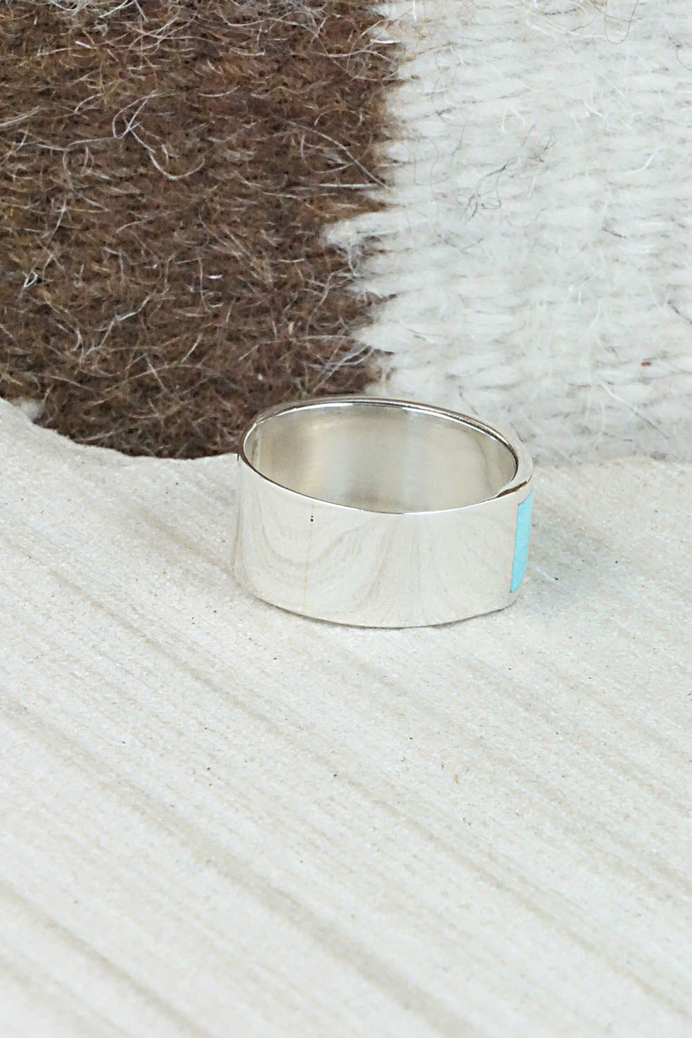 Turquoise & Sterling Silver Ring - Bernard Cachini - Size 10