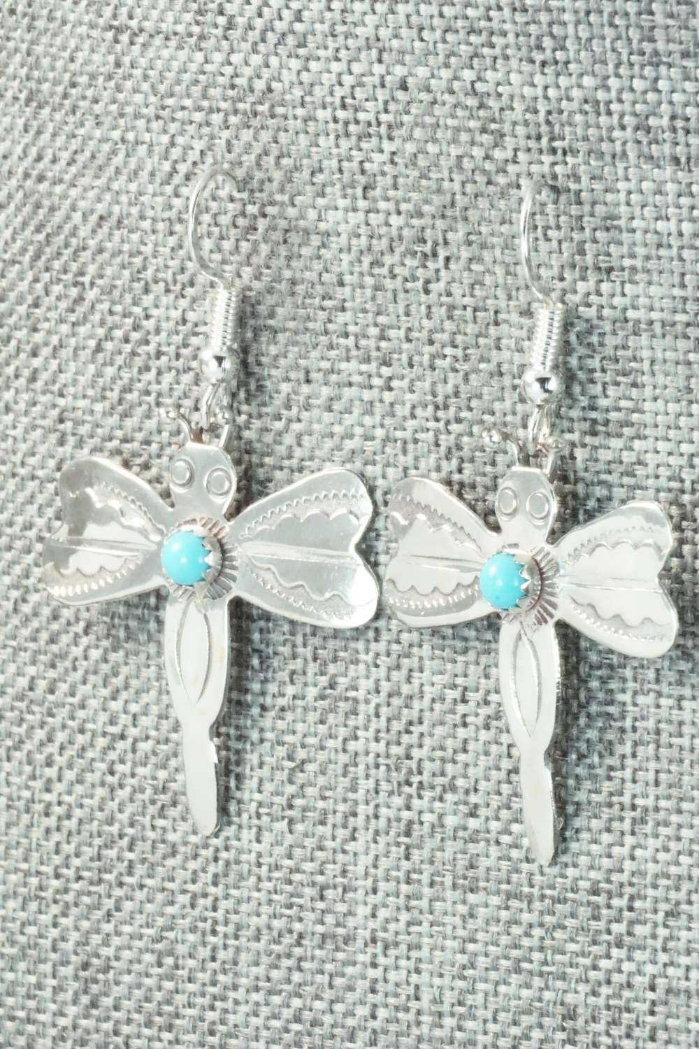 Turquoise & Sterling Silver Earrings - Lucille Platero