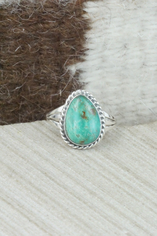 Turquoise & Sterling Silver Ring - Jamie Saunders - Size 9.25