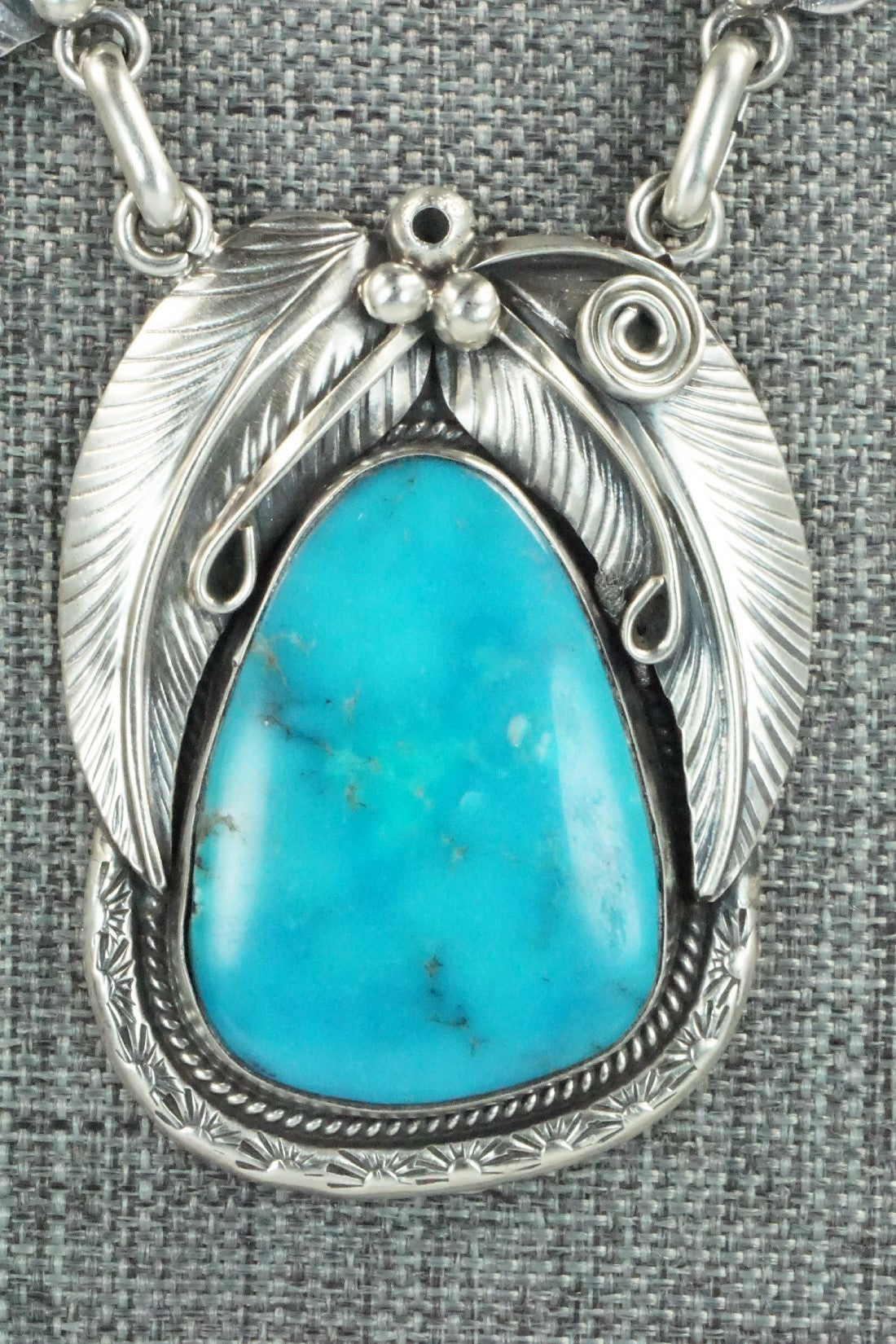 Turquoise & Sterling Silver Necklace - Davey Morgan
