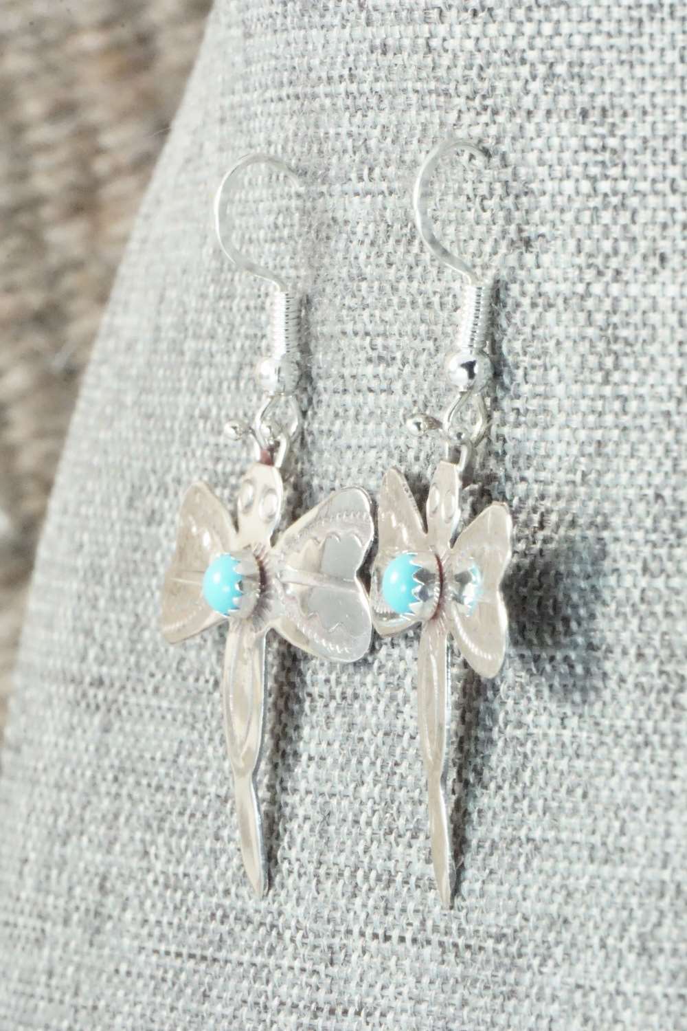 Turquoise & Sterling Silver Earrings - Lucille Platero