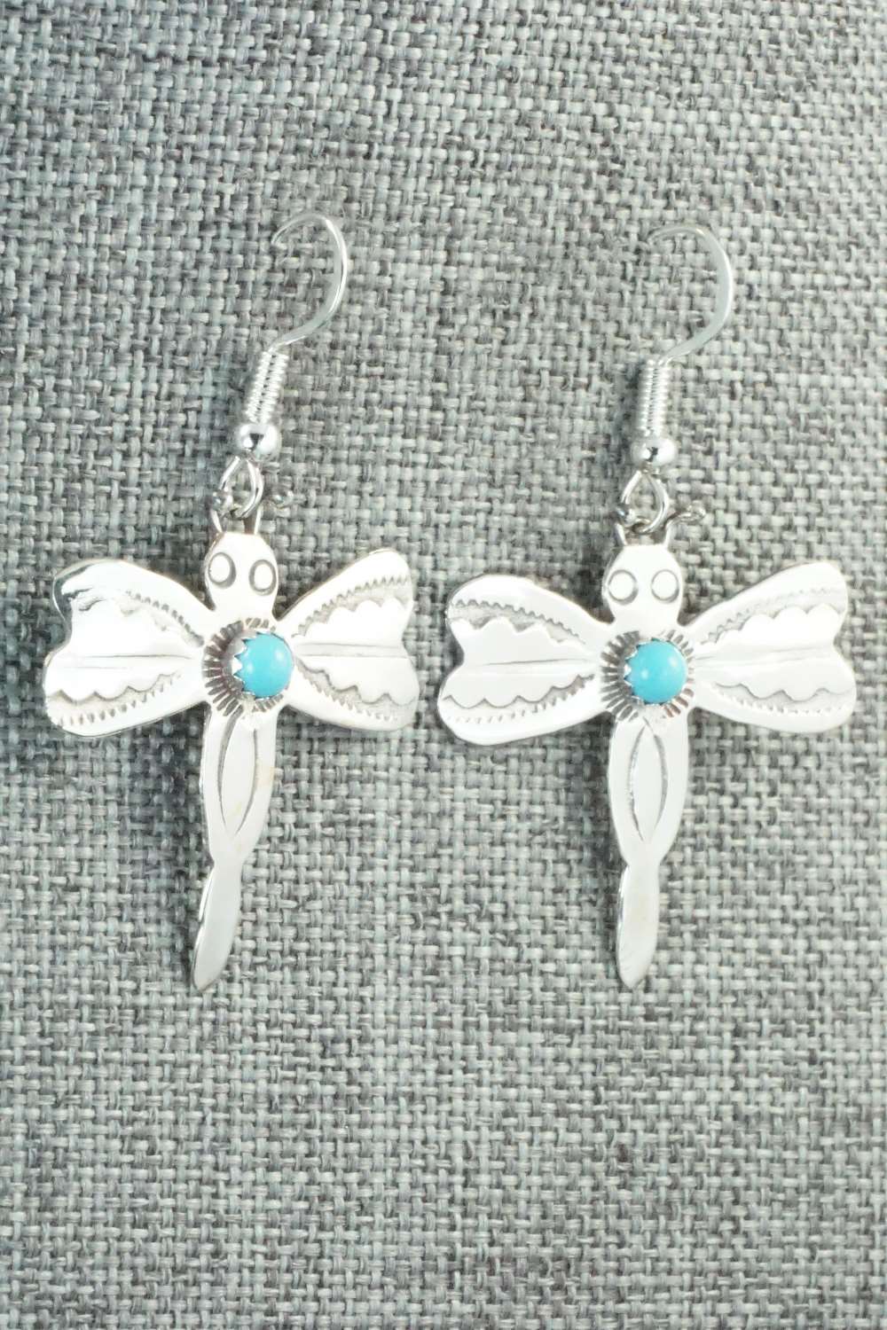 Turquoise & Sterling Silver Earrings - Lucille Platero