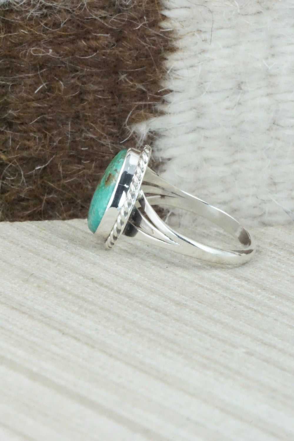 Turquoise & Sterling Silver Ring - Jamie Saunders - Size 9.25