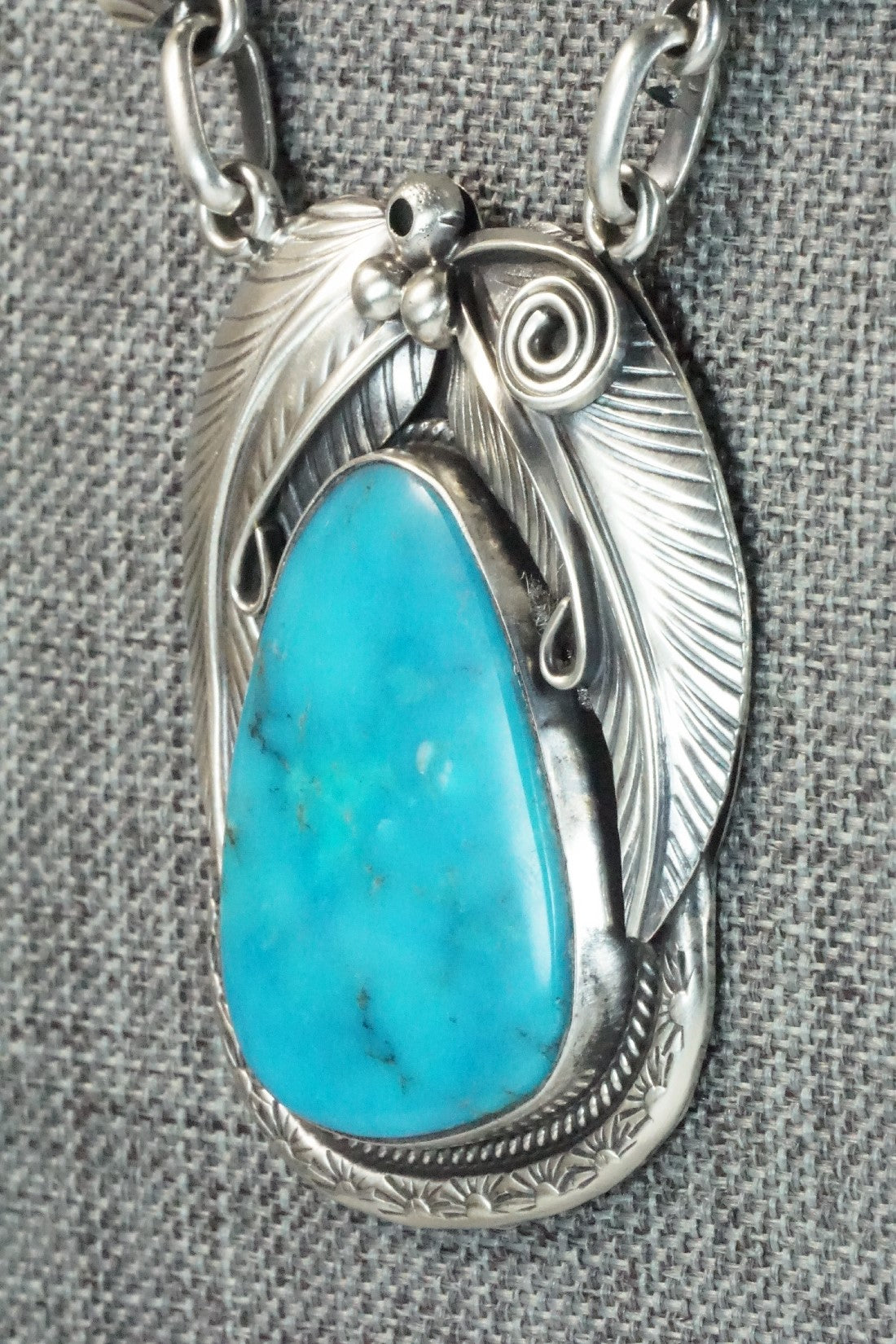 Turquoise & Sterling Silver Necklace - Davey Morgan