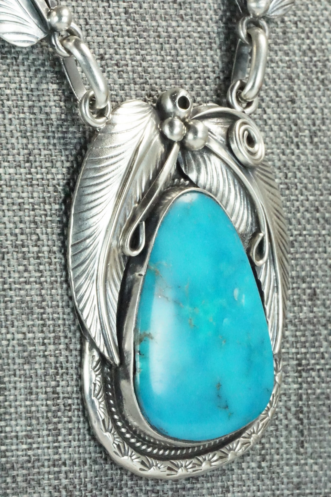 Turquoise & Sterling Silver Necklace - Davey Morgan