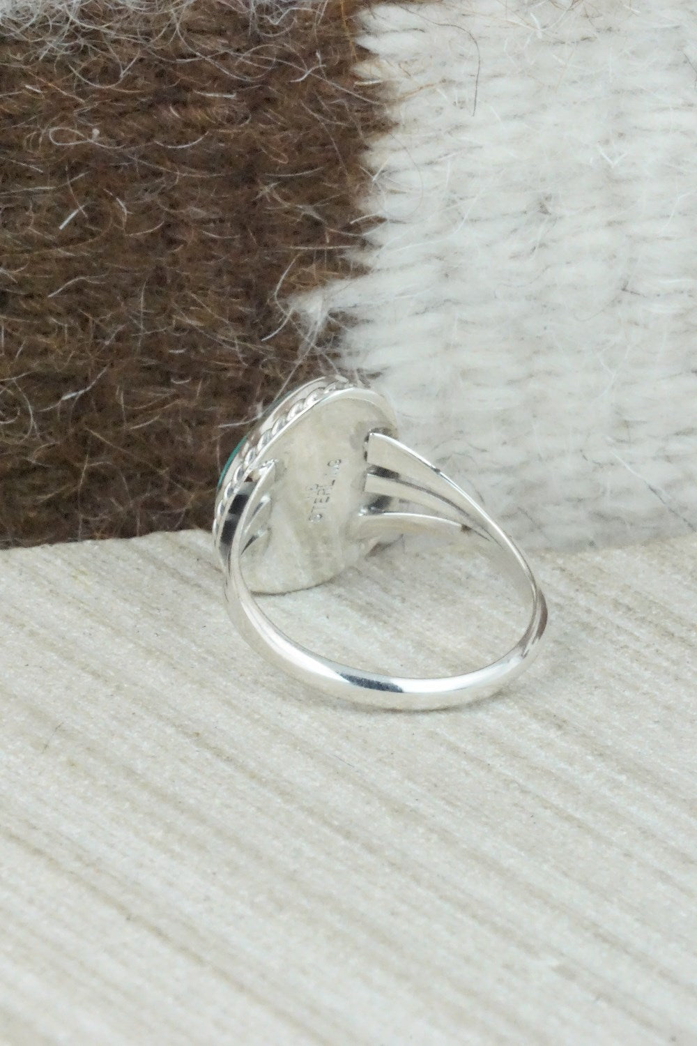 Turquoise & Sterling Silver Ring - Jamie Saunders - Size 9.25