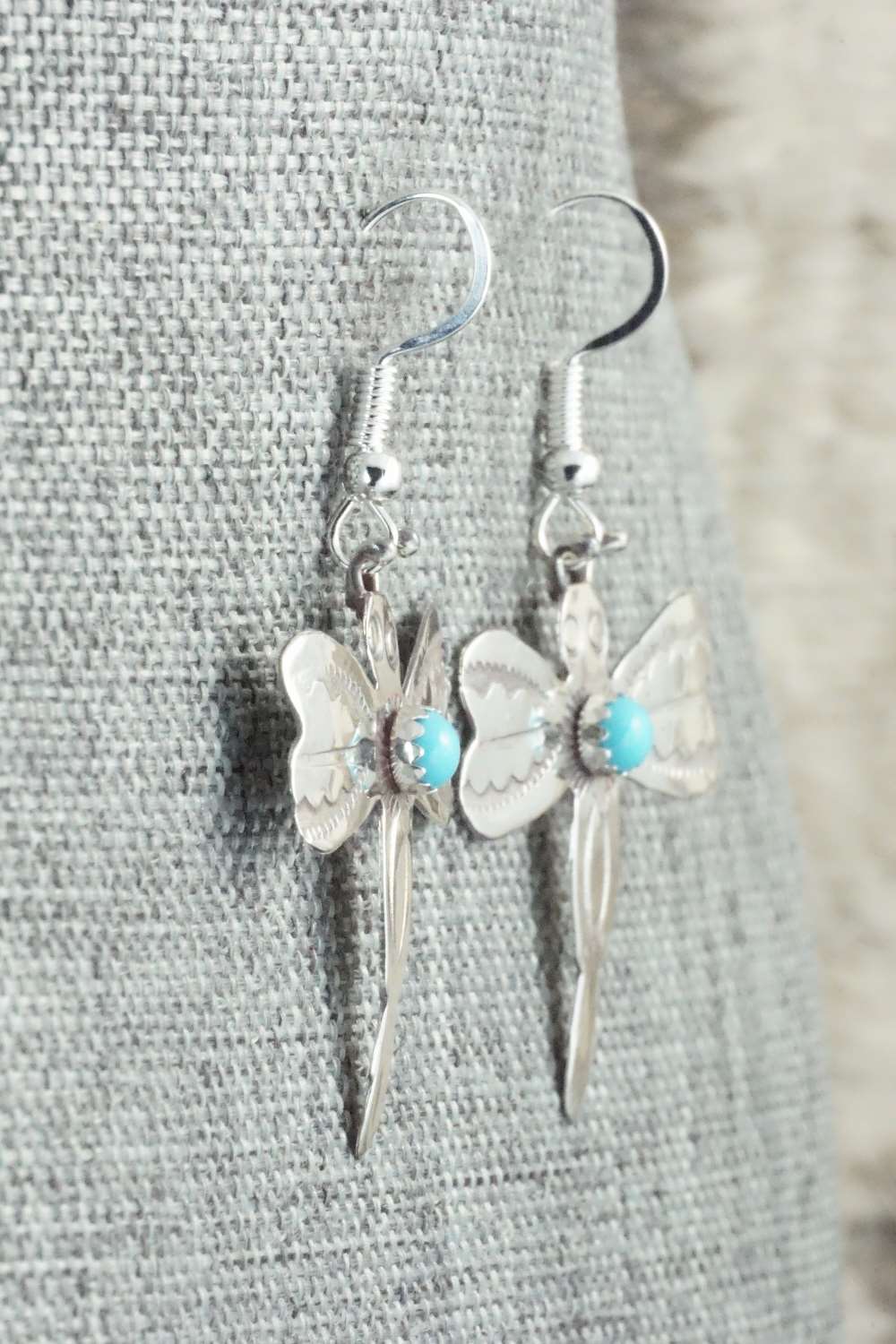 Turquoise & Sterling Silver Earrings - Lucille Platero