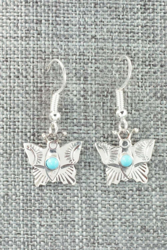Turquoise & Sterling Silver Earrings - Lucille Platero
