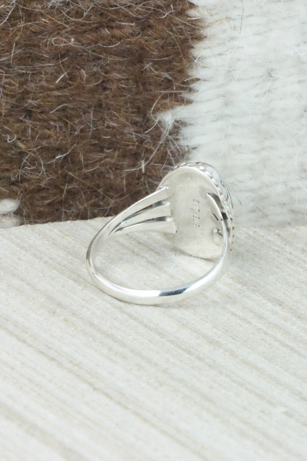 Turquoise & Sterling Silver Ring - Jamie Saunders - Size 9.25