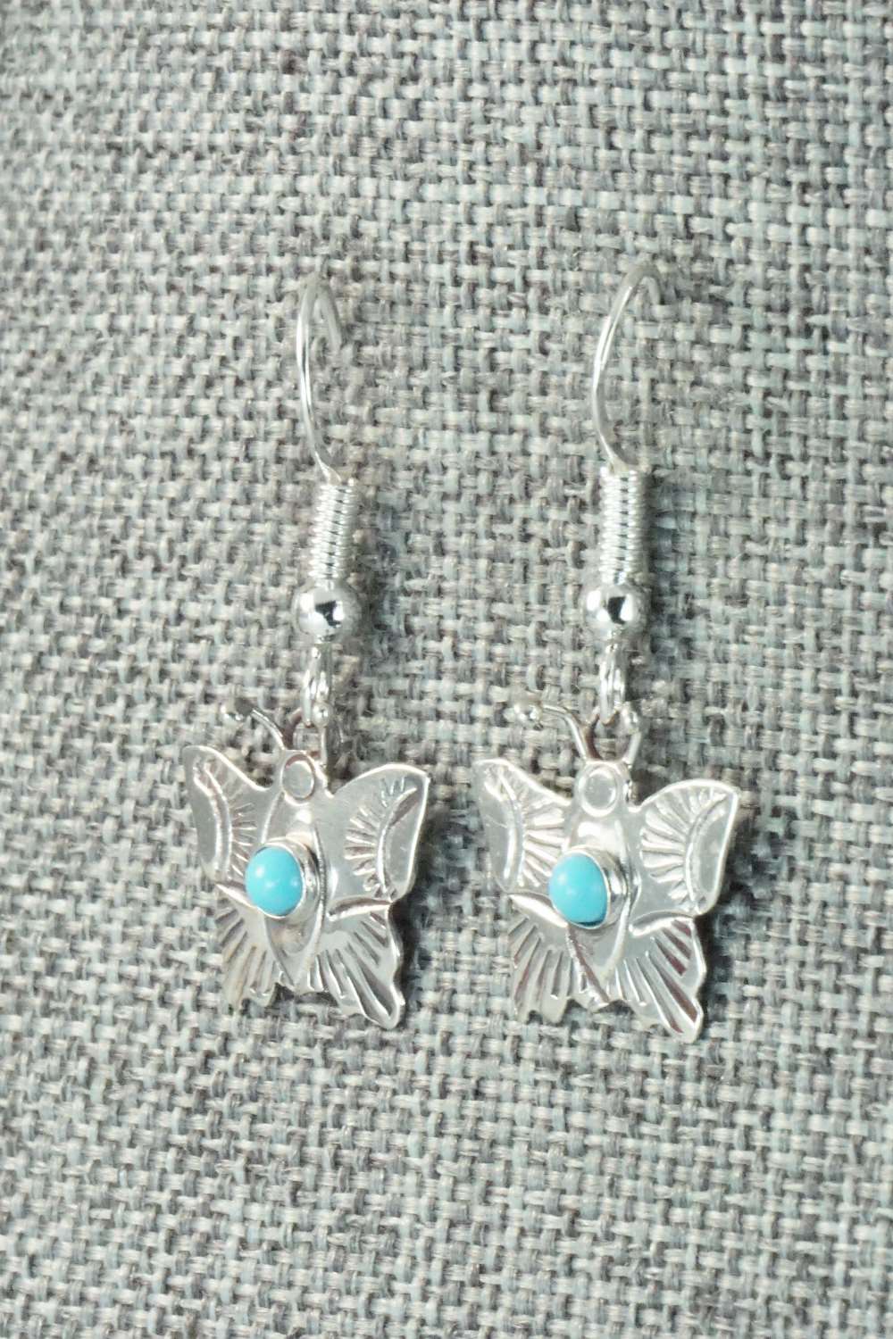 Turquoise & Sterling Silver Earrings - Lucille Platero