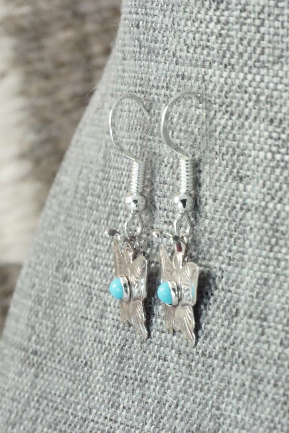 Turquoise & Sterling Silver Earrings - Lucille Platero