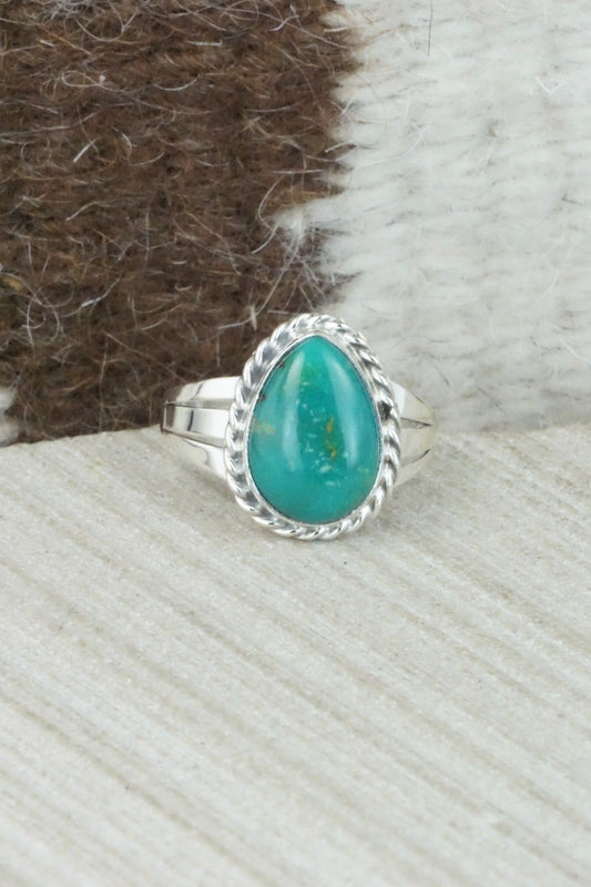 Turquoise & Sterling Silver Ring - Jamie Saunders - Size 9.25