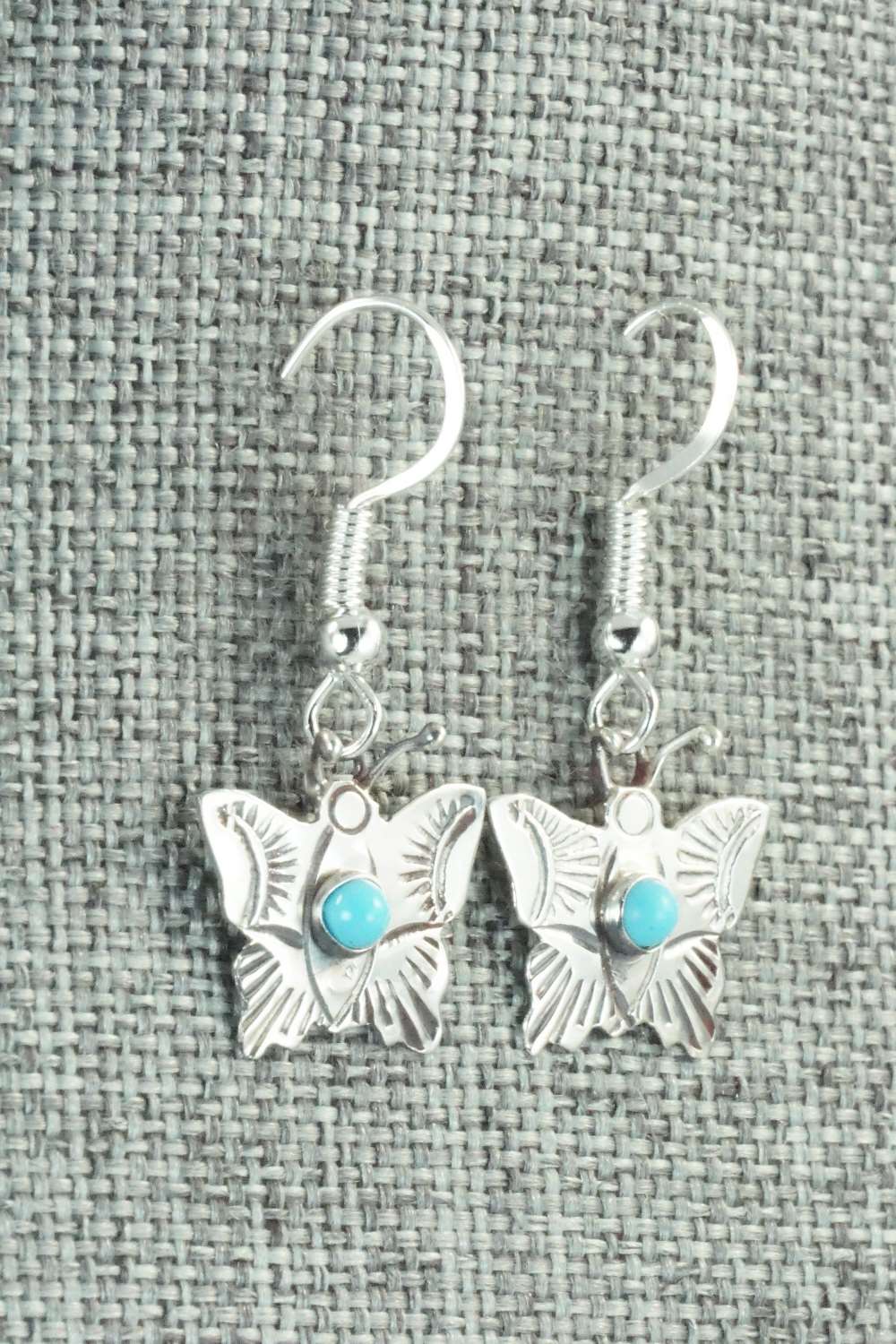 Turquoise & Sterling Silver Earrings - Lucille Platero