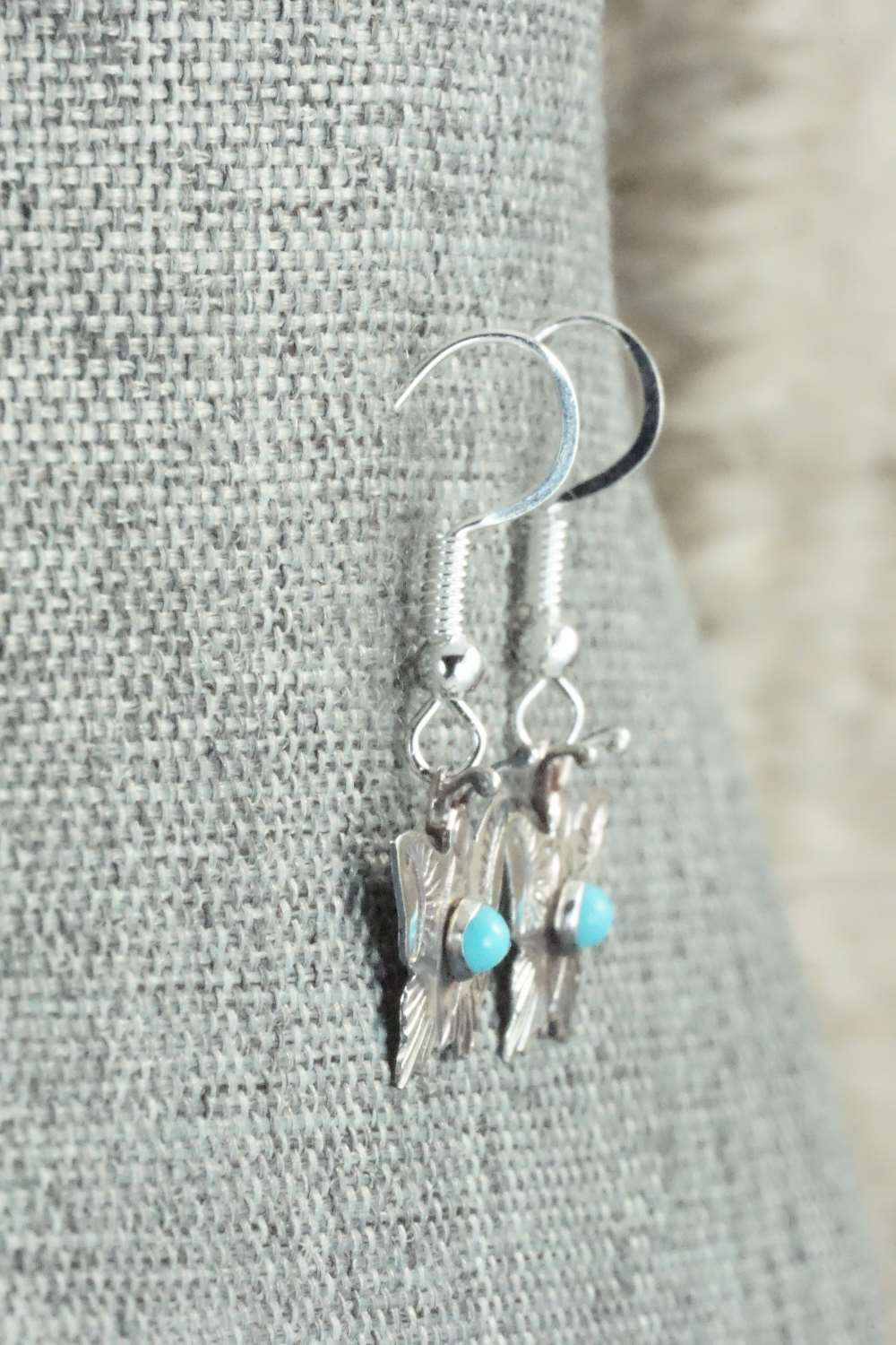 Turquoise & Sterling Silver Earrings - Lucille Platero
