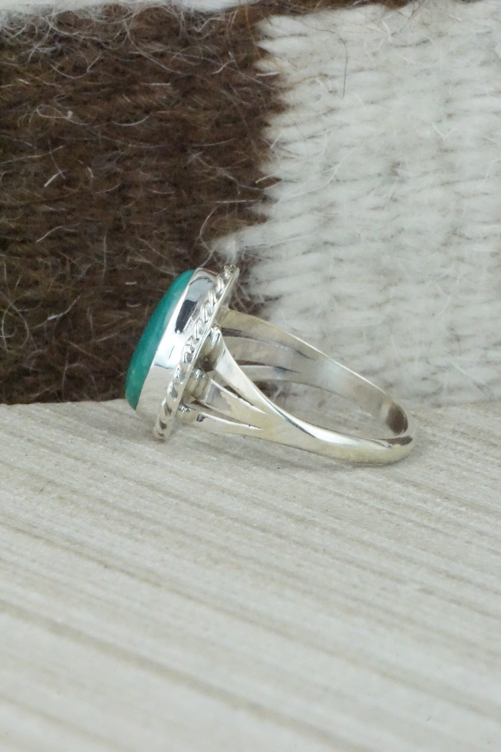 Turquoise & Sterling Silver Ring - Jamie Saunders - Size 9.25
