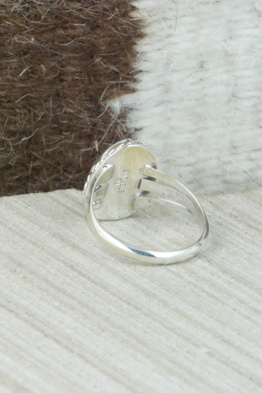 Turquoise & Sterling Silver Ring - Jamie Saunders - Size 9.25